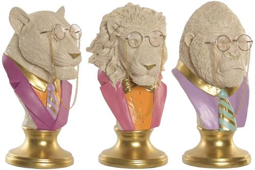 FD-227137 FIGURA RESINA 18X15,5X32CM TIGRE 3 MOD