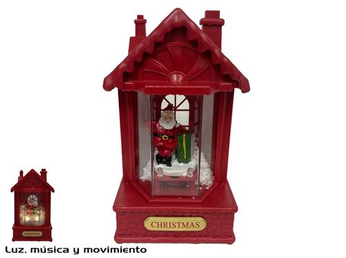492292 CASA PAI NATAL COM LEDS MUSICA 12,5X10X20