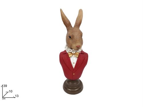 356181 COELHO COM JAQUETA LAÇO 39CM