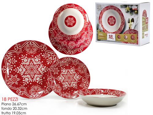 513451 SERVIÇO 18PÇS SNOWFLAKES