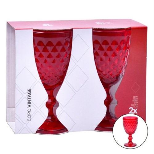 424930 COPO PE VERMELHO 250ML 424-93