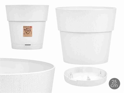 59461 VASO PL 25CM ETHICA BRANCO