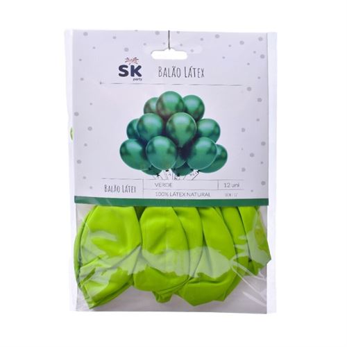 12036 BALAO 12 UNIDADES 30CM VERDE