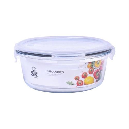 163044 CAIXA VIDRO REDONDO 650ML SK 163-04