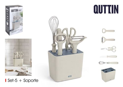 BQ010199803 SET UTENSILIOS COZINHA COM SUPORTE 5PÇS