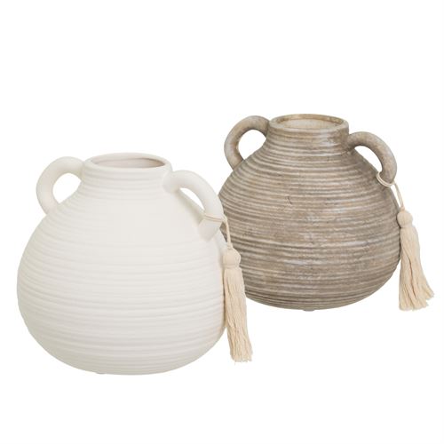 807482 VASO 2/C CERÂMICA 17 X 17 X 15 CM