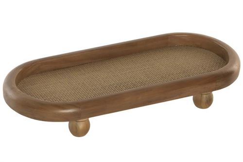BD-226888 BANDEJA ACACIA RATTAN 42,5X18X7,6CM