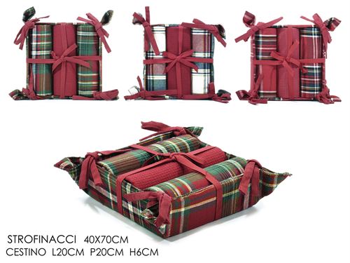 425019 CESTO PAO COM 3 PANOS COZINHA 40X70CM