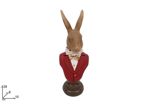 356174 COELHO COM JAQUETA LAÇO 28CM