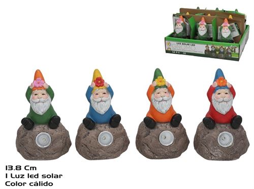 571508 GNOMO COM LUZ SOLAR 13CM