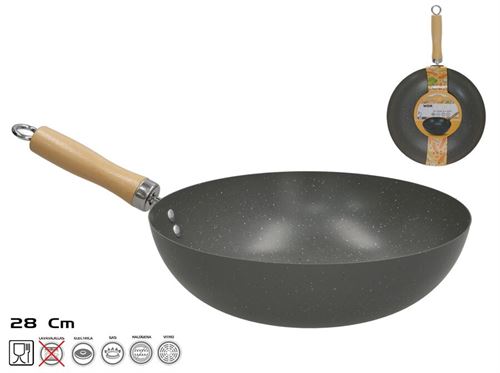 543369 WOK COM CABO DE MADEIRA 28CM