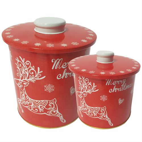 25132 CJ-2 CAIXAS DE NATAL EM METAL