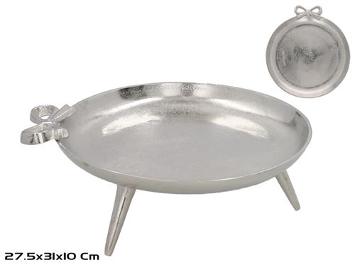 598536 BANDEJA NIQUEL PRATA LAÇO 31CM