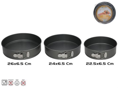 538914 MOLDES DE AÇO 22,5-24-26CM MARIA CINZA ESCURO