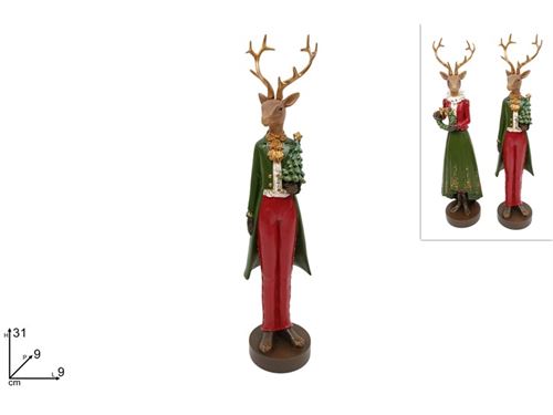 356099 RENA DECORATIVA 31CM SORT