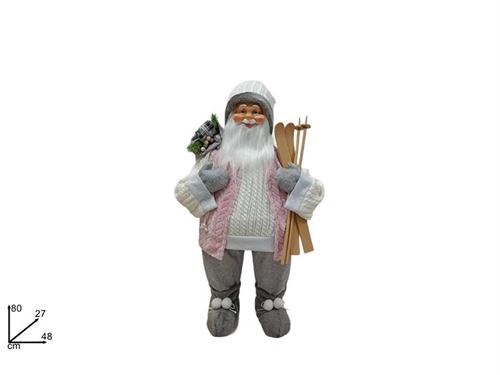 187808 PAI NATAL 80CM CINZA ROSA