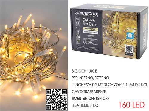 450408 LUZES NATAL 160LED USO INT/EXT