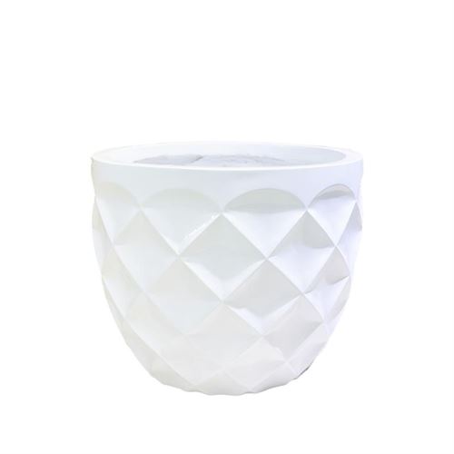 107031279 VASO RESINA BRANCO CONJ.2 33X33X26/40X40X31CM 2194