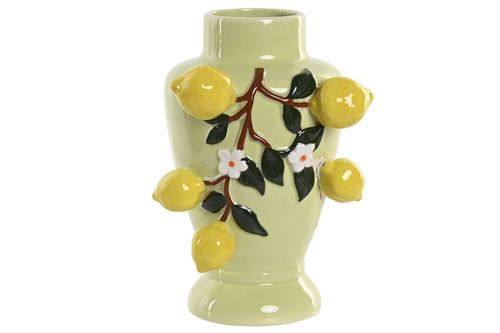 JR-223461 JARRA CERÁMICA 14,5X14X22 LIM ES VERDE