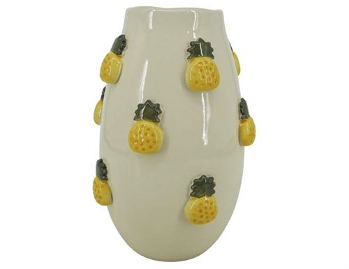JR-227364 JARRA CERAMICA ANANAS 25CM