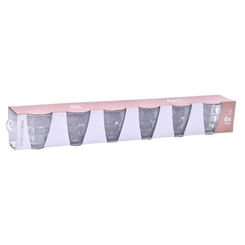 424428 CHAVENA VIDRO RIGA 90ML 6UN SK 424-42