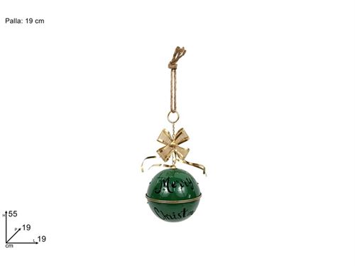 359908 BOLA NATAL VERDE 19CM