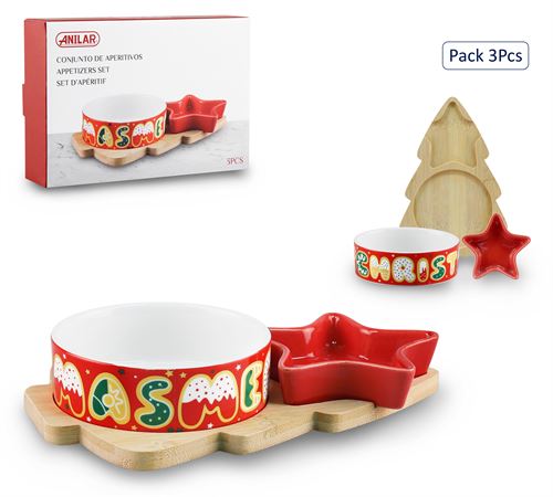 CBK1728 CJ.APERITIVOS 3 PÇS NATAL