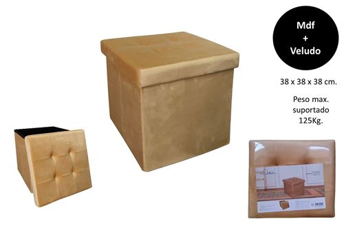 24059 BANQUETAS VELUDO 38X38X38CM