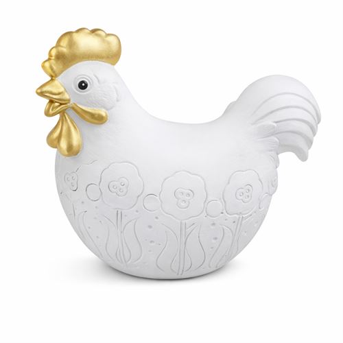 127034838 GALINHA RESINA 12X12CM