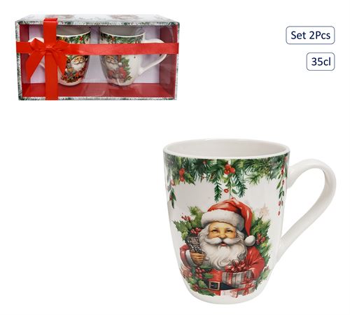 5125117 CJ.2 CANECAS NATAL CERAMICA 35CL