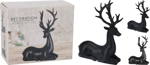 ALX630080 RENA DECORATIVA 20CM PRETA