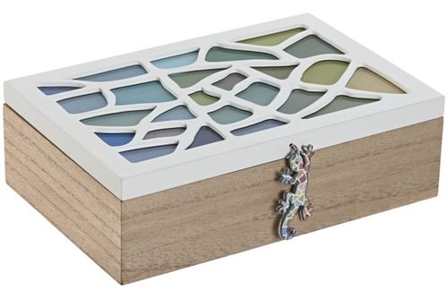 LD-220307 CAIXA CHÁ MDF 24X16X7,5 BRANCO