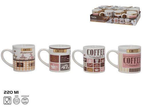 577654 CANECA DE 220ML 4 SORTIDOS