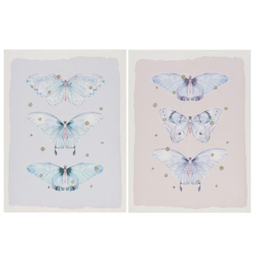 QUADRO BUTTERFLY STAGES 30X40X1,5CM 2 ASS.