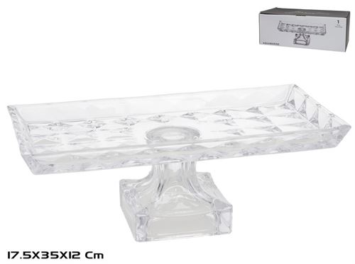 568584 TORTEIRA RETANGULAR DE VIDRO LEVE 35X17,5X12CM