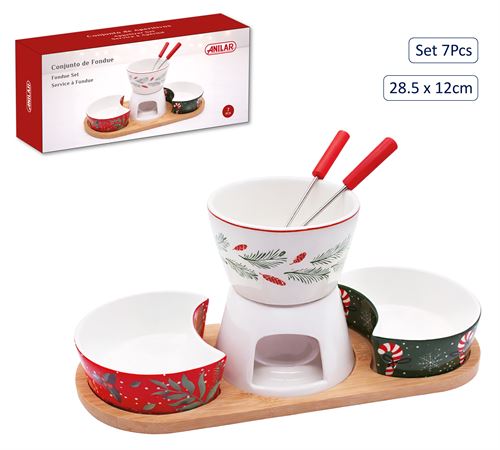 2061875 CJ.FONDUE 7PÇS NATAL
