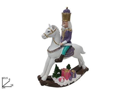 250366 CAVALO BALOIÇO DEC CAKE SOLDADO 18X23,5CM