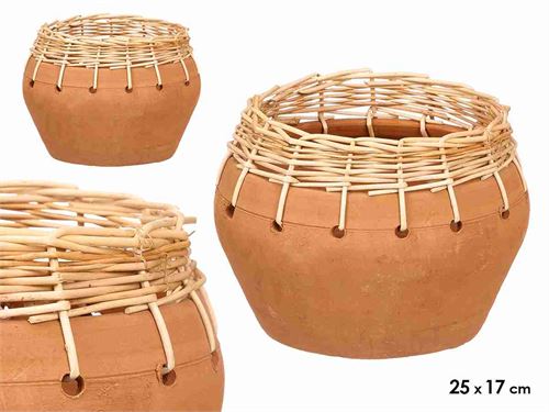 13876 JARRA ESFERA BARRO VIME 20CM