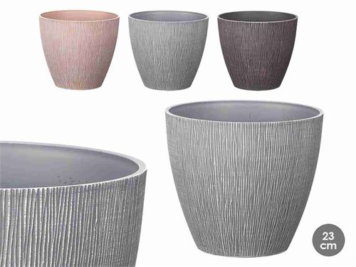 11485 VASO PLASTICO 23CM SORTIDO RELEVO