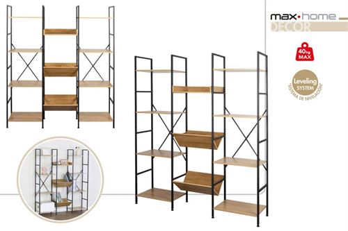 18437 ESTANTE MTL/MDF 125X27X150