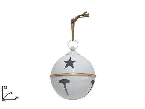 488882 BOLA METAL BRANCA 24CM