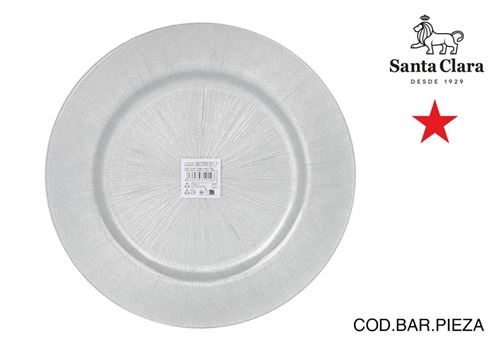 STA-6382442GP PRATO VIDRO 31CM PRATA