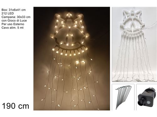 249360 LAÇO COM FIOS LUMINOSO 212LED BRANCO QUENTE