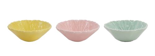 DH-220392 BANDEJA ESVAZIA BOLSOS CERÁMICA 13X13X6 FLOR 3 MOD
