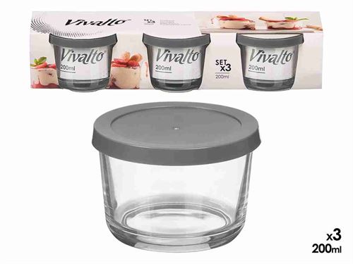 12685 TAÇA VIDRO COM TAMPA PL X3 200ML