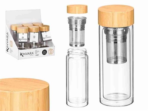 94615 TERMO VIDRO PAREDE DUPLA INFUSAO 325ML