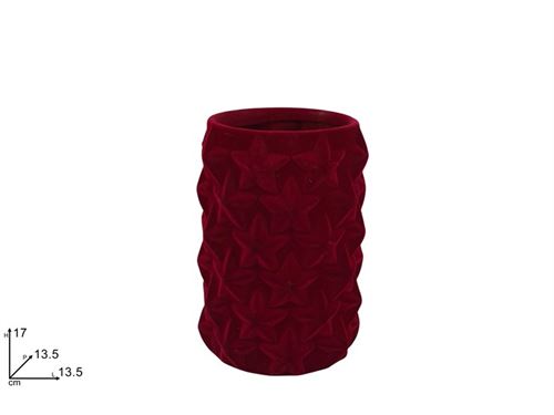 465678 JARRA VELUDO 17CM BORDEAUX