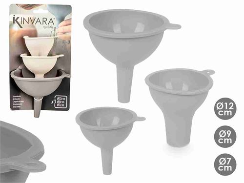 93560 SET 3 FUNIS SILICONE 7-9-12CM