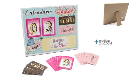 BD-78605 CALENDÁRIO MDF 24X20CM