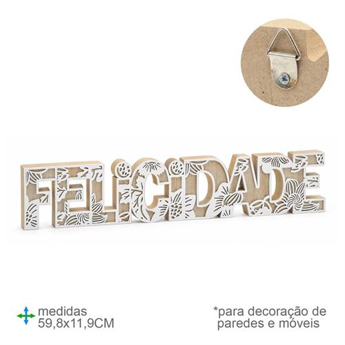 BD-79539 PALAVRA DECORAÇAO MDF 59,8X11,1CM